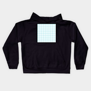 Teal Gingham Kids Hoodie